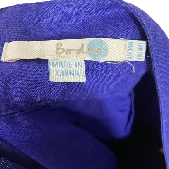 Boden Royal Purple Embroidered Patterned Midi Skirt - Picture 3 of 3